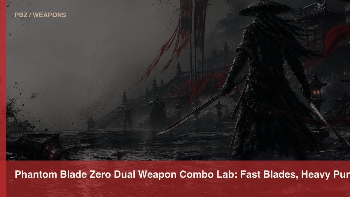 Phantom Blade Zero Dual Weapon Combo Lab: Fast Blades, Heavy Punish, and Switch Timing official or store media reference