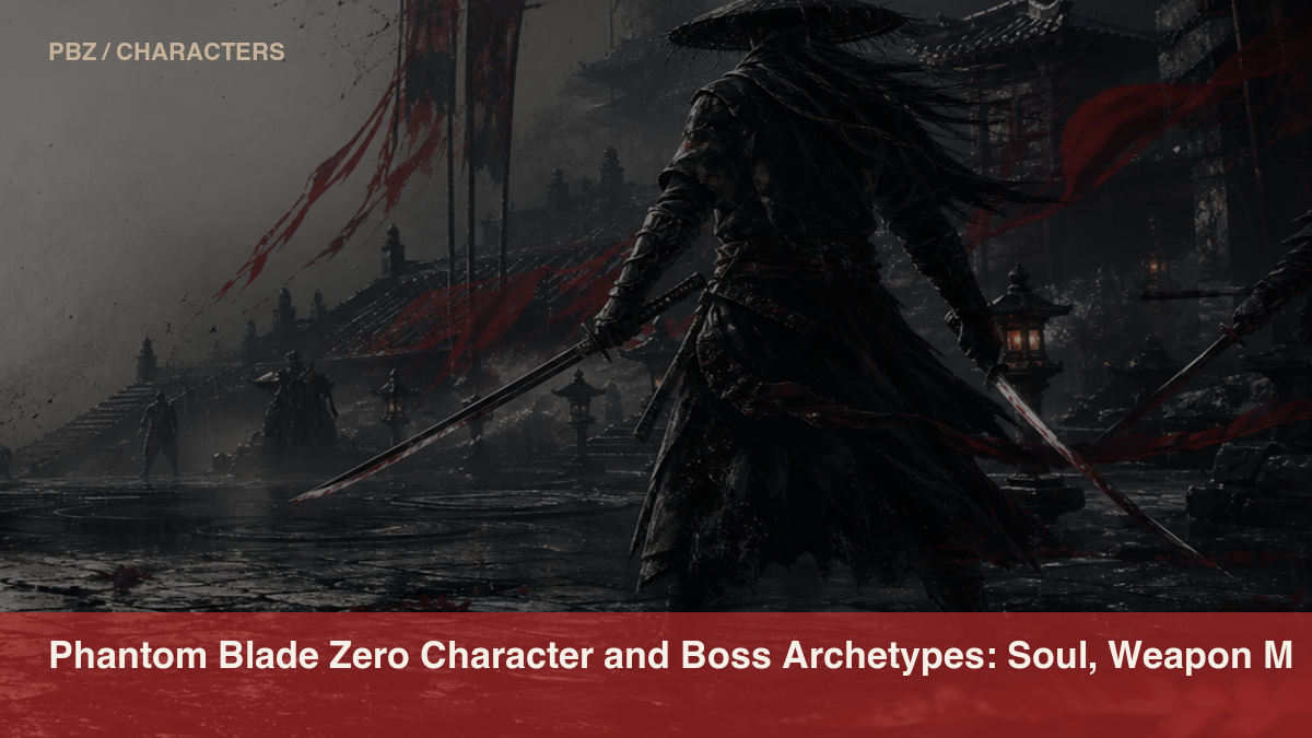 Phantom Blade Zero Character and Boss Archetypes: Soul, Weapon Masters, and Duel Pressure official or store media reference